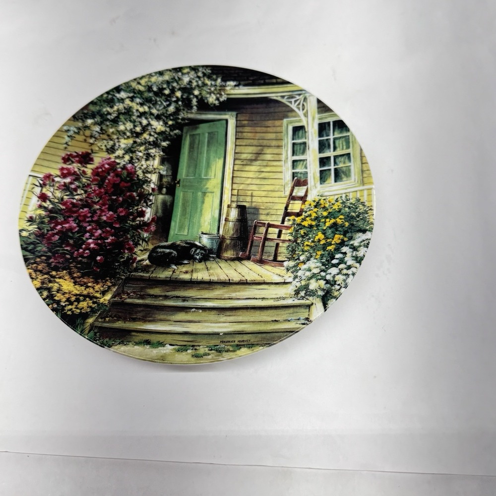W.S. George Country Nostalgia Plate "The Wooden Butter Churn. 1990  8.5"